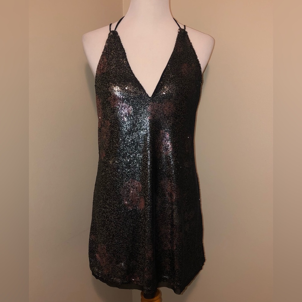 NWT Free People Sequined Mini Dress,Size-Small